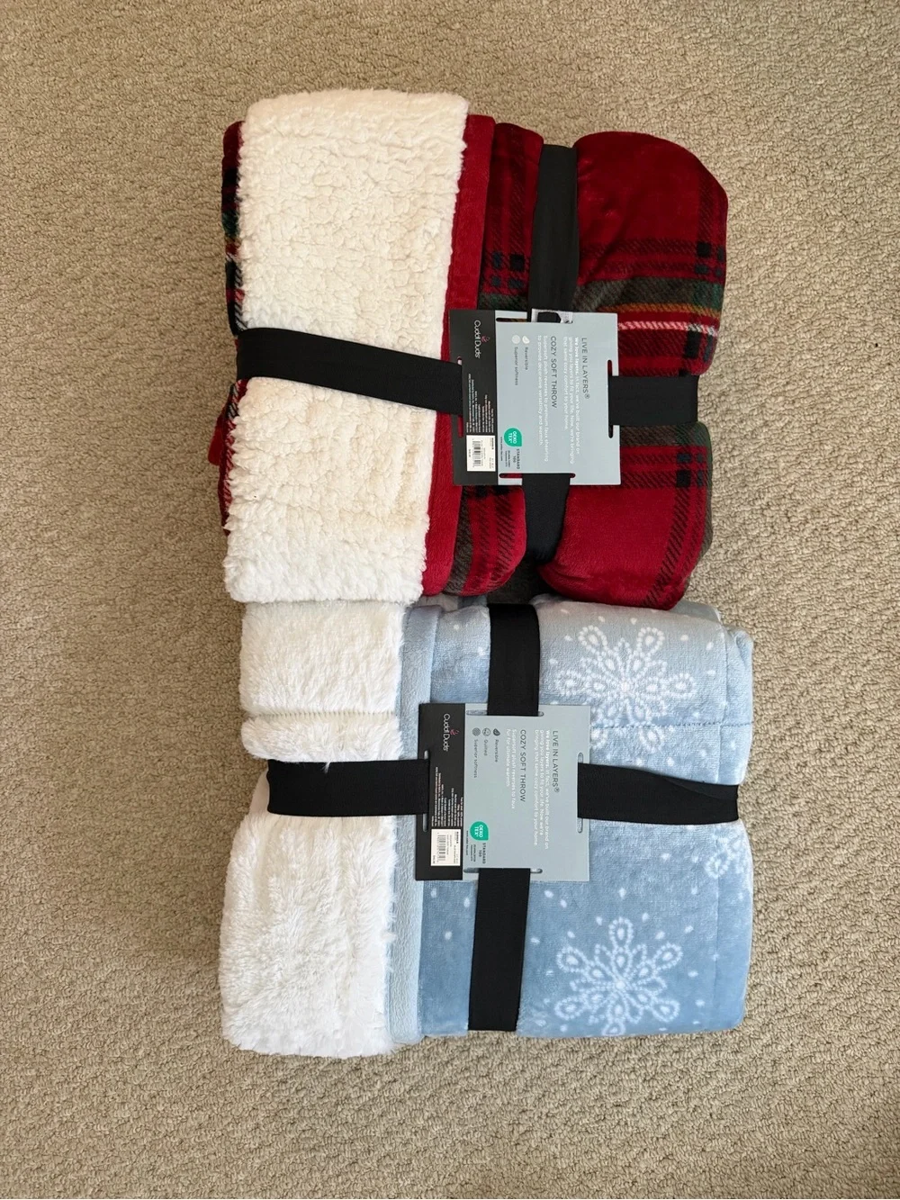 Cuddl Duds bed blankets
